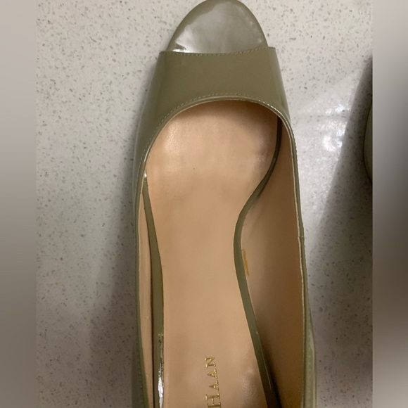 COLE HAAN Women's Lainey Air Khaki Taupe Brown Open Toe Low Heels Pumps 8.5‎ - Picture 5 of 11
